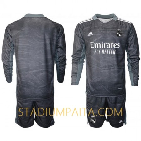 Virallinen pelipaita Real Madrid Maalivahti Koti 2021-22 Pitkähihainen - Lasten( + Lyhyet housut ) Virallinen pelipaita Real Madrid Maalivahti Koti 2021-22 Pitkähihainen - Lasten( + Lyhyet housut )